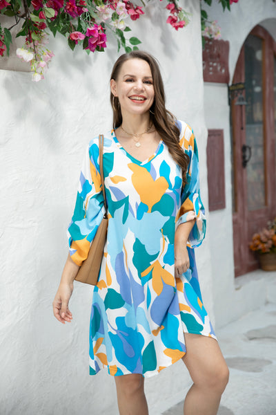Summer dress with 3/4 sleeve