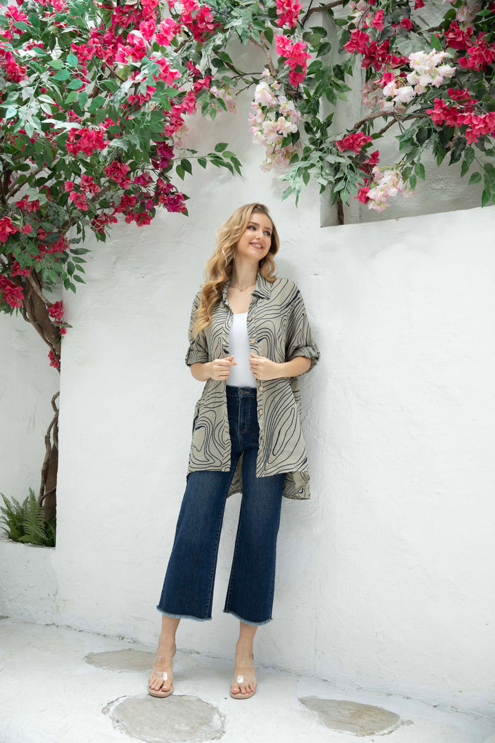 Zina's Short Sleeved Linen Pullover