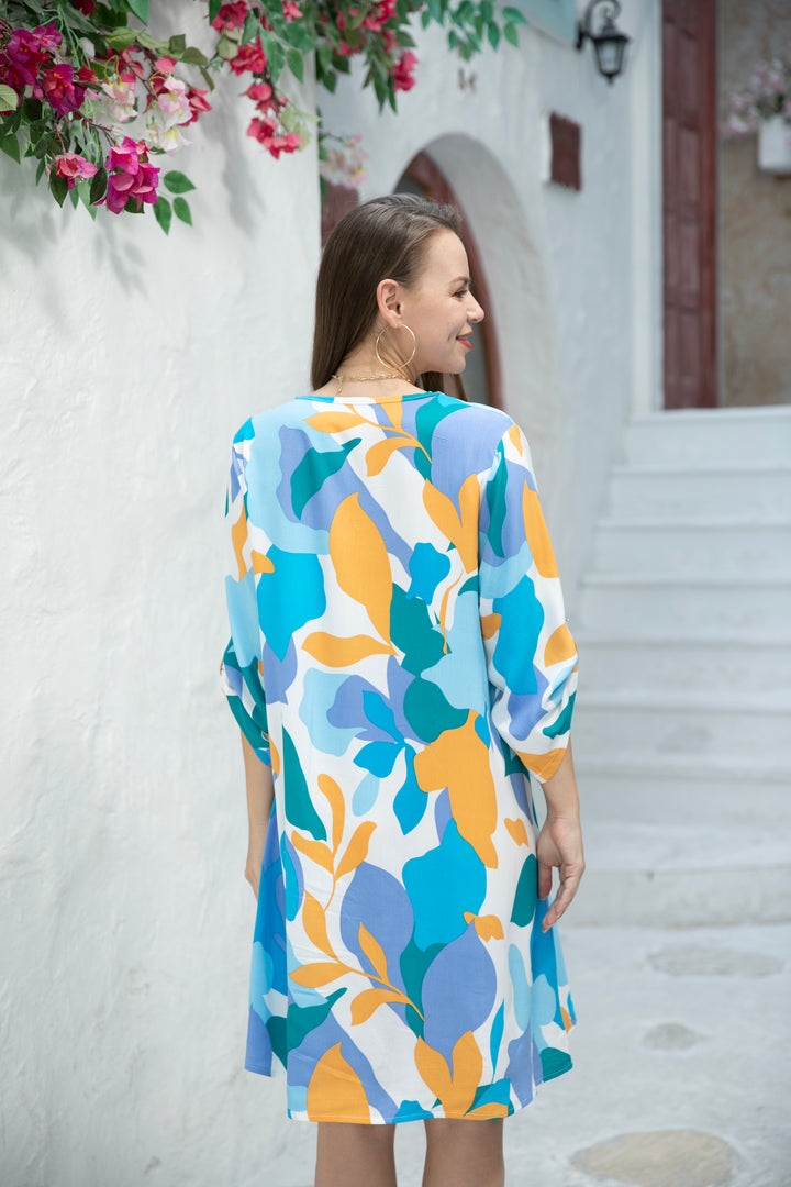 Summer dress with 3/4 sleeve