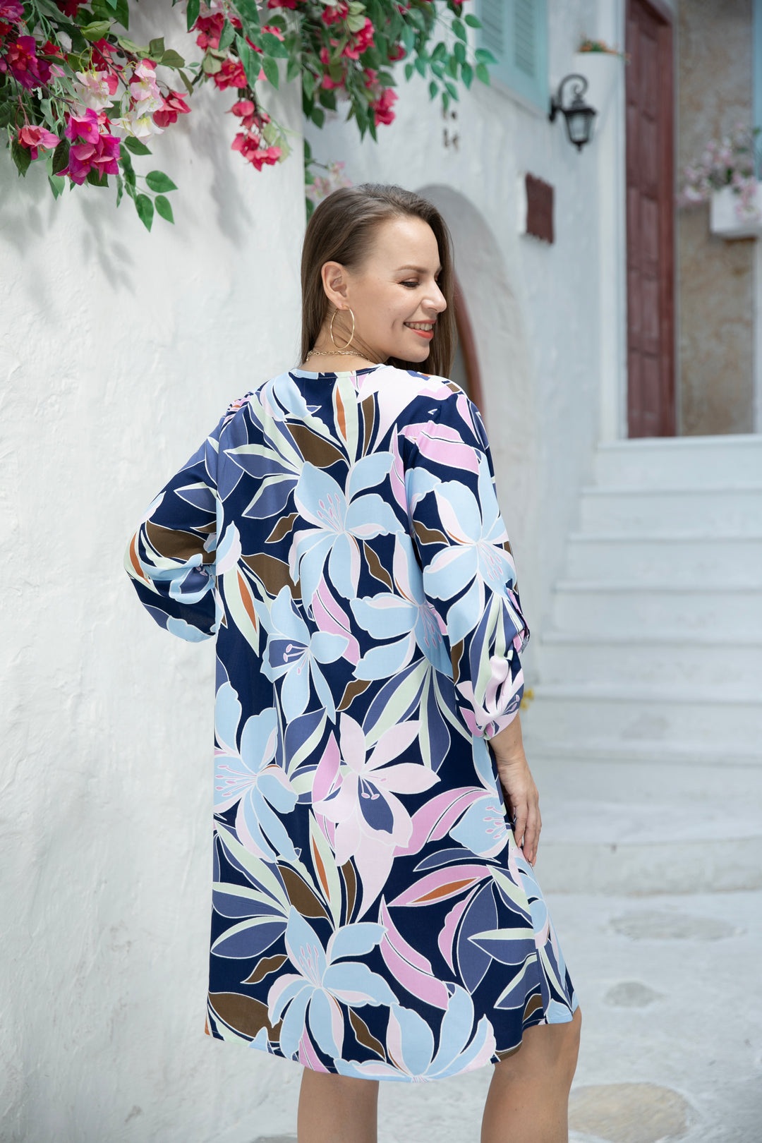 Summer dress with 3/4 sleeve