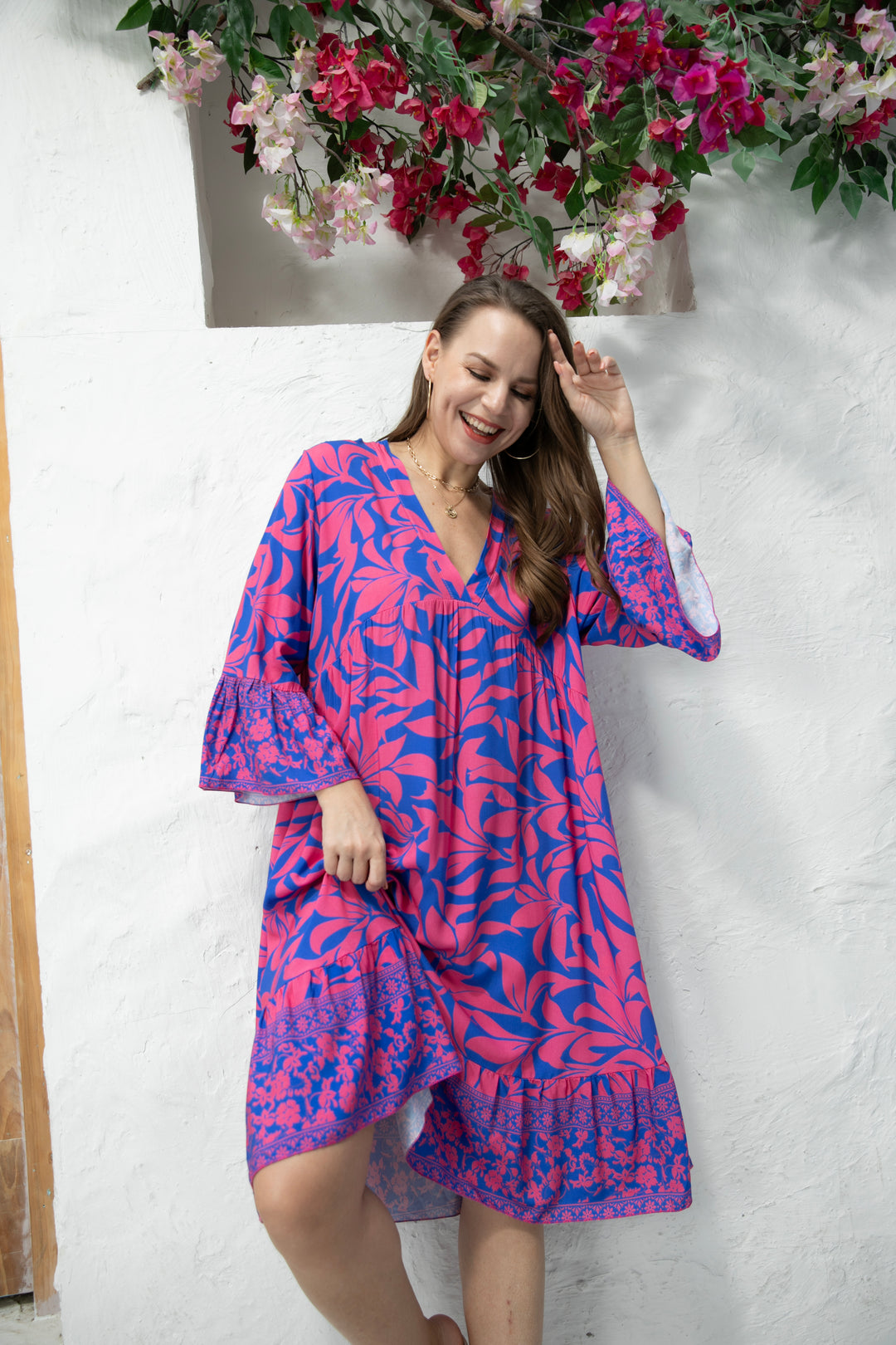 Fionna's Floral Print Dress