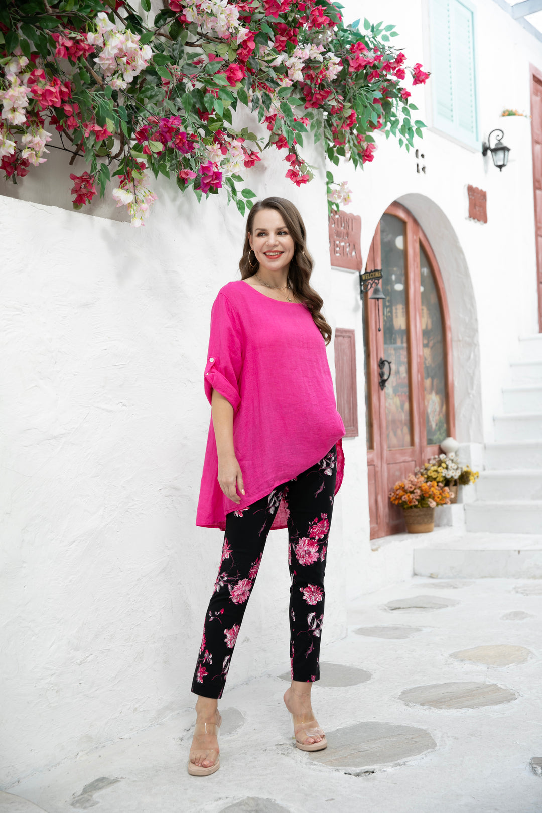 Button Back  Linen Top