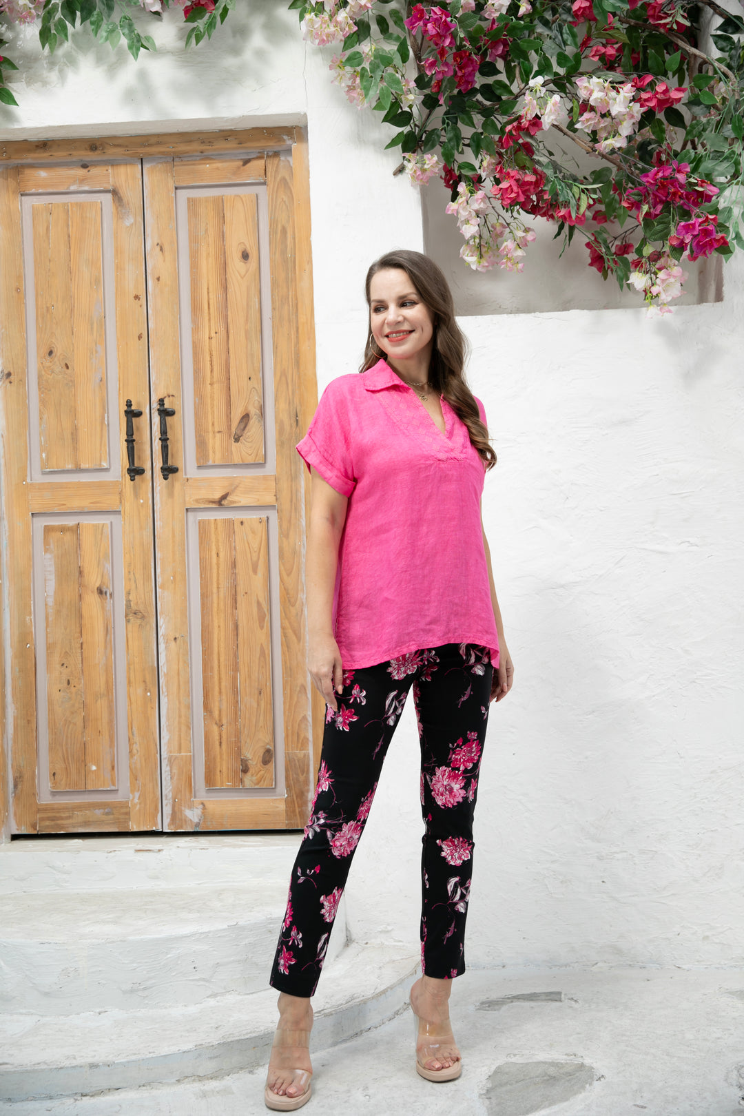 Embroidered Neckline Blouse