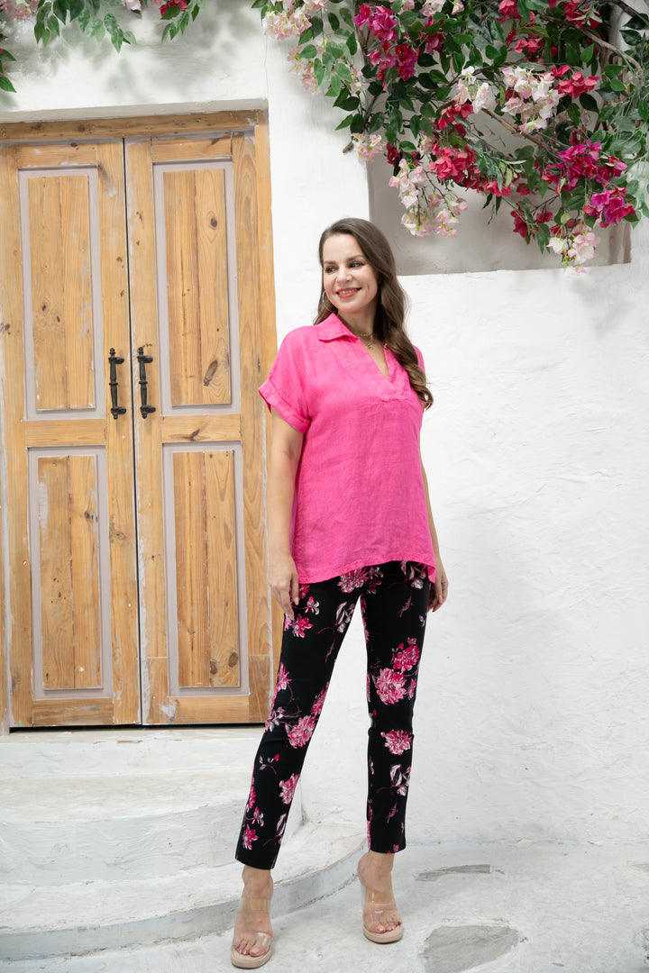 Embroidered Neckline Blouse