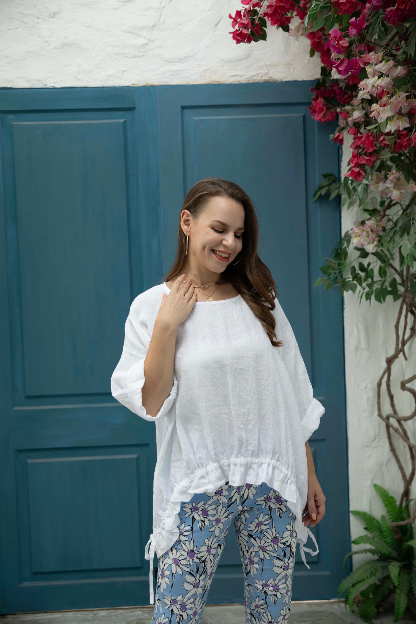 Francesca's Short Sleeve Top with frills