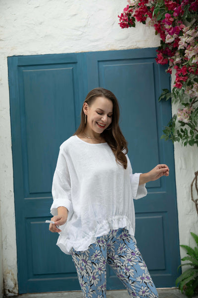 Francesca's Short Sleeve Top with frills