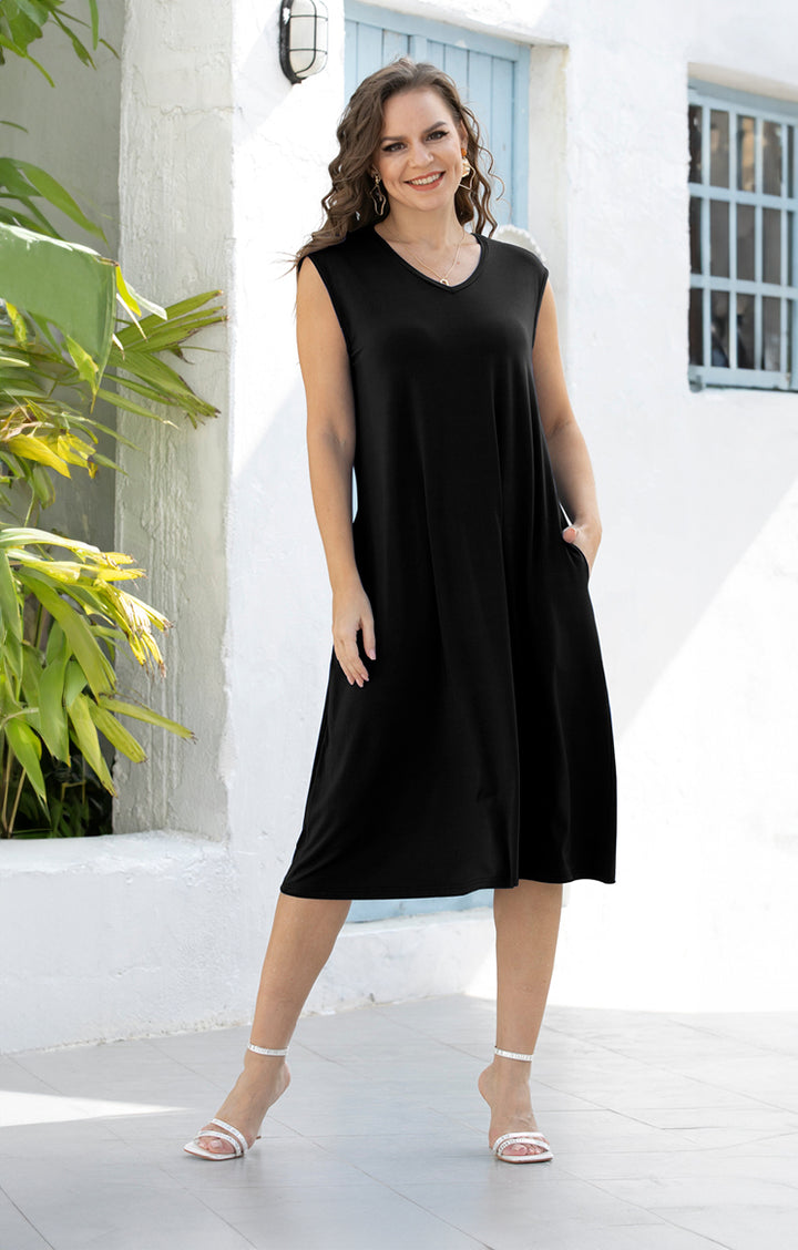 Maya's Bamboo V-Neck Dress