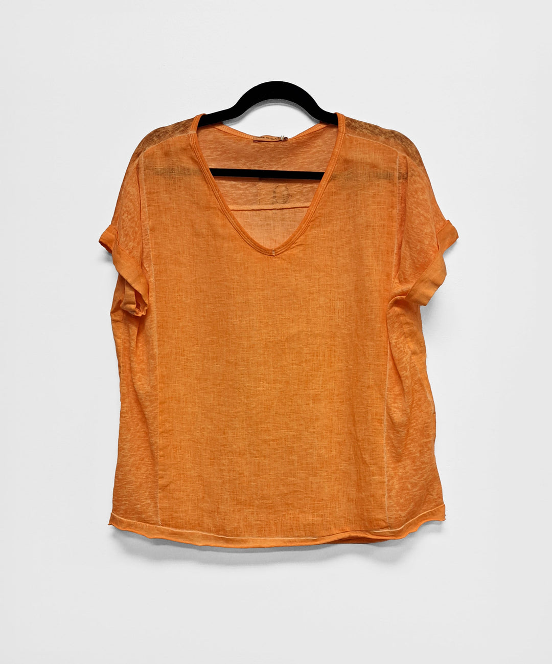 Breezy V-Neck Linen Tee (Copy)