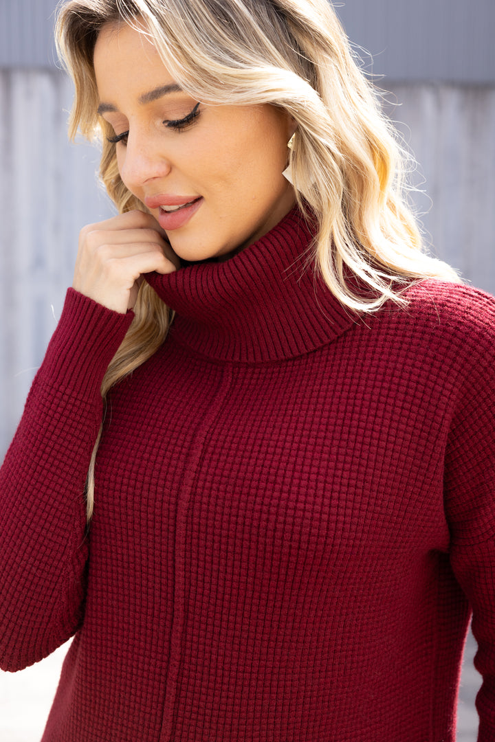 Pull en tricot gaufré