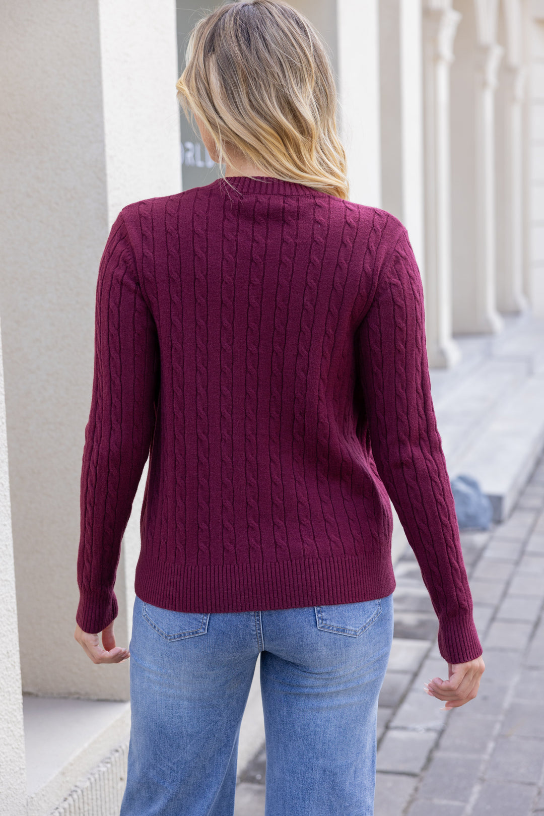 Bordeaux Braided Knit