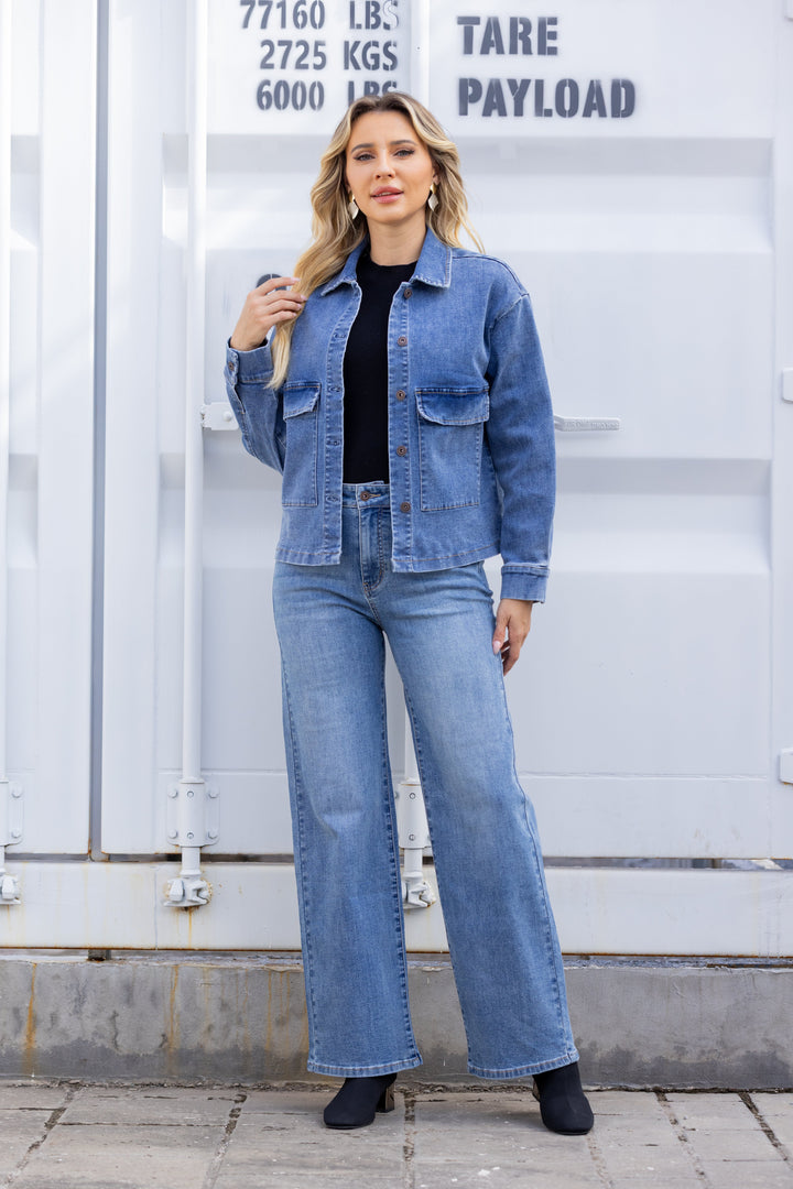 Aurelia’s Structured Denim Jacket