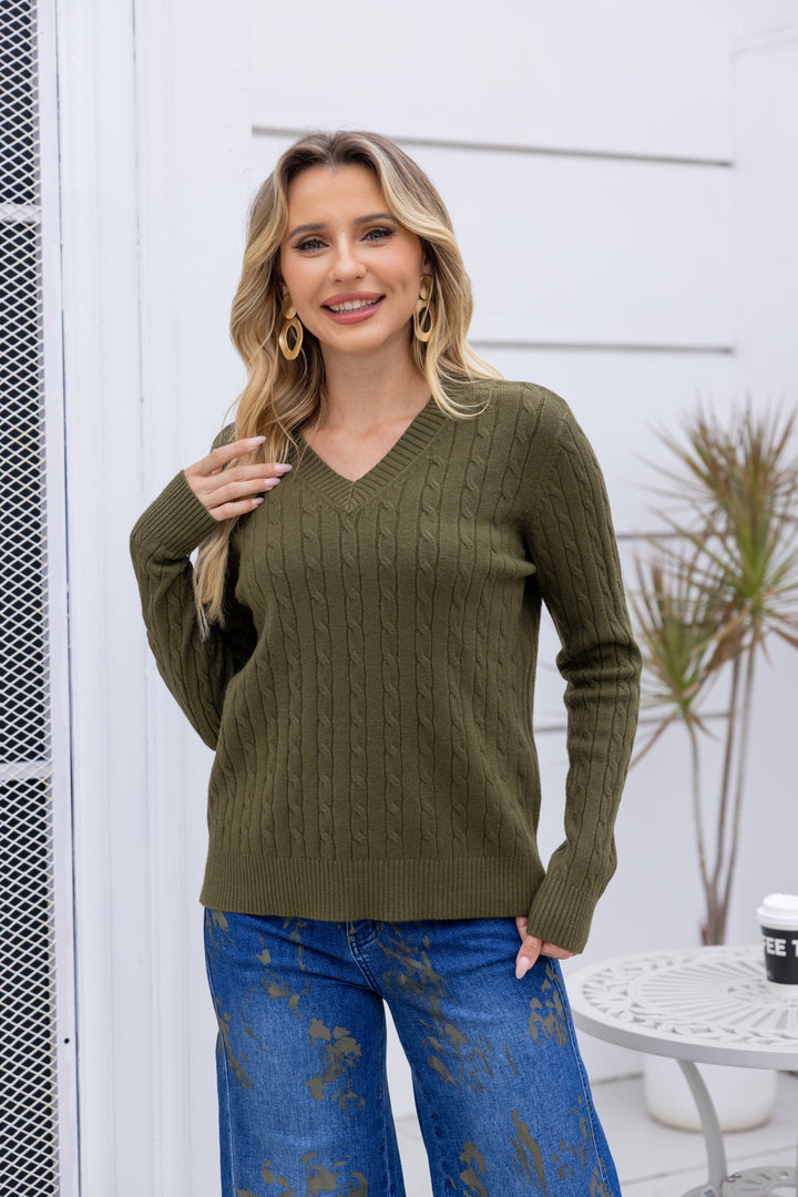 Bordeaux Braided Knit