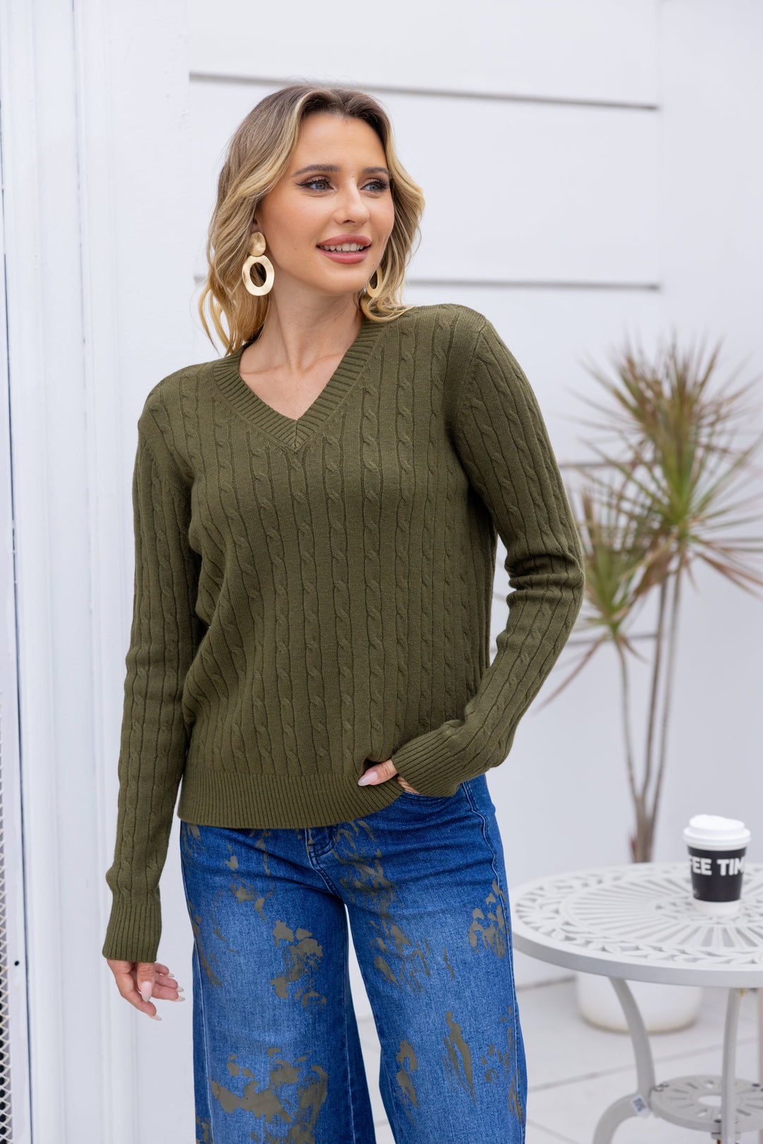 Bordeaux Braided Knit