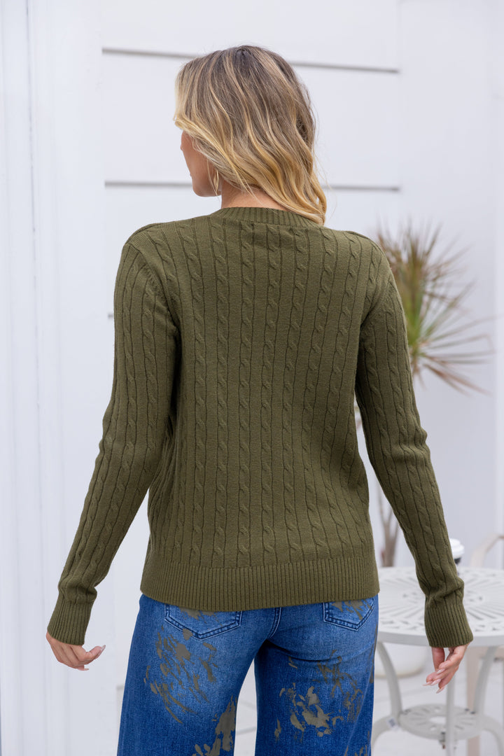 Bordeaux Braided Knit