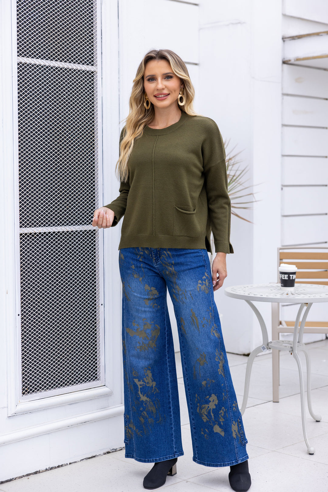 Allegra Stitched-Seam Top