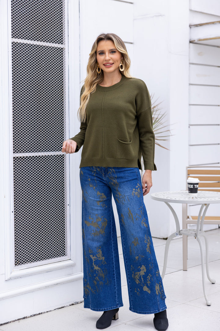 Allegra Stitched-Seam Top