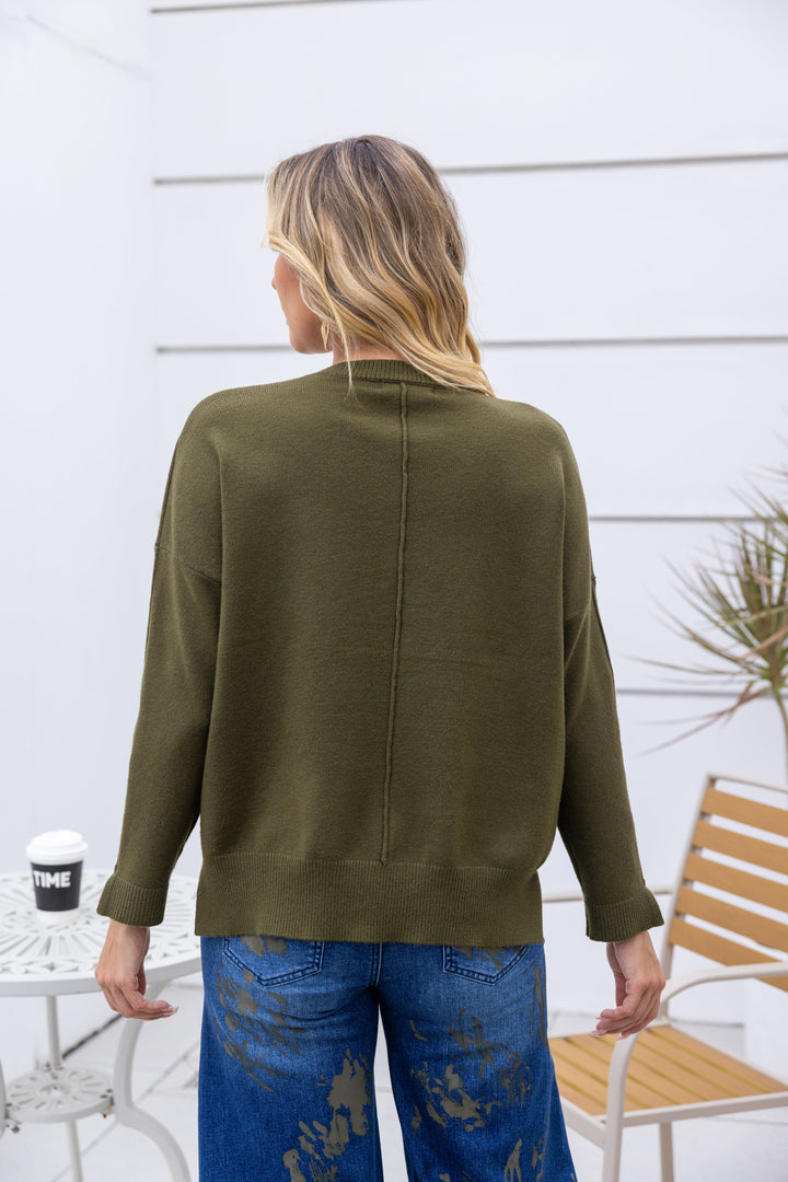 Allegra Stitched-Seam Top