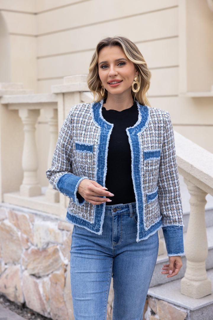 Tweed &amp; Denim Jacket