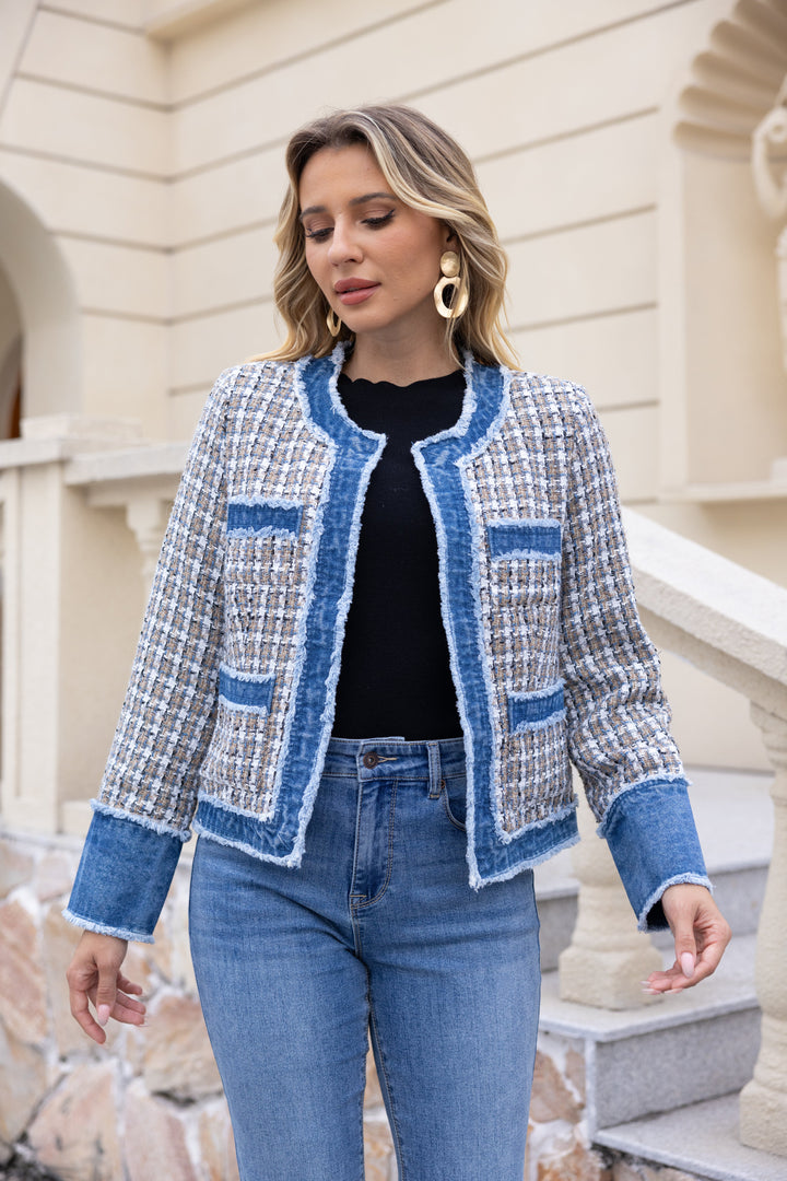 Tweed &amp; Denim Jacket