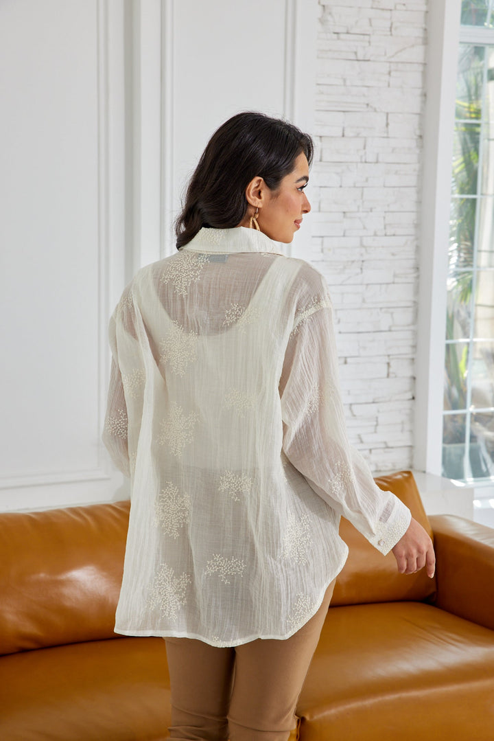 Veiled Branch Long Sleeve Top
