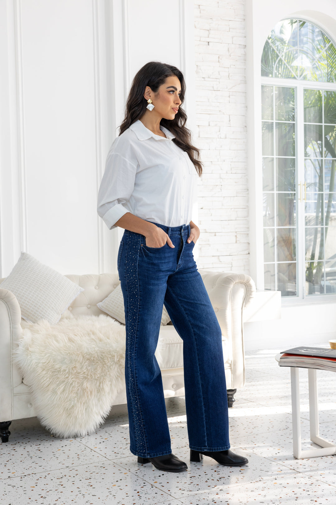 Lumina Diamond-Seam Denim