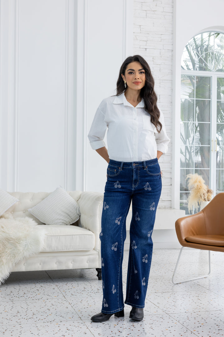 Shimmering Cherry Denim