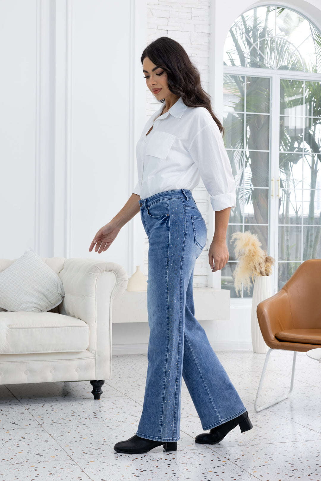 Lumina Diamond-Seam Denim
