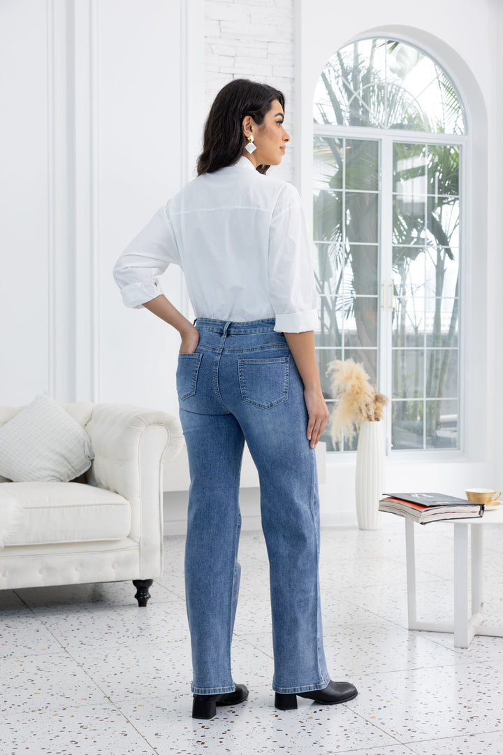 Lumina Diamond-Seam Denim