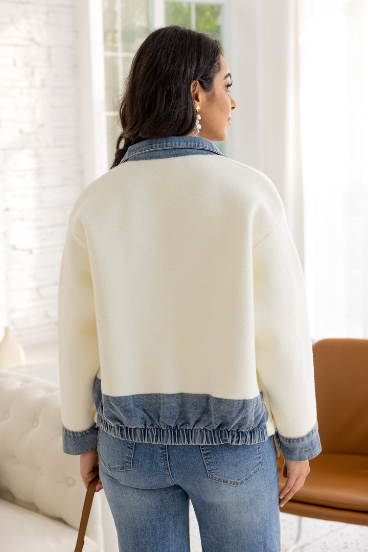 Lyric Denim-Fusion Top