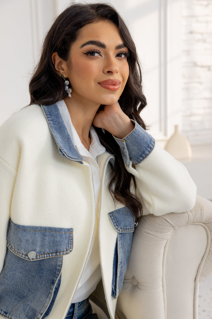 Lyric Denim-Fusion Top