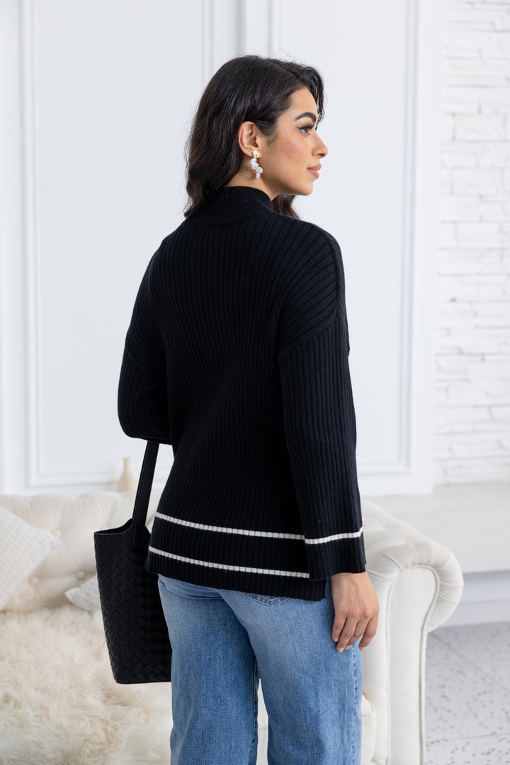 Horizon Stripe Ribbed Sweater