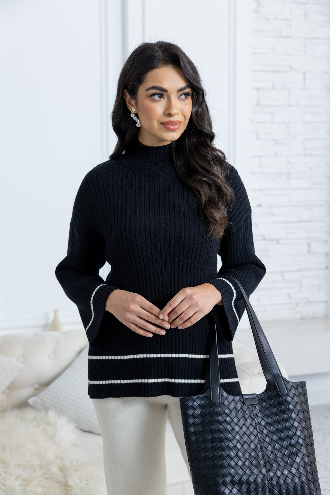 Horizon Stripe Ribbed Sweater