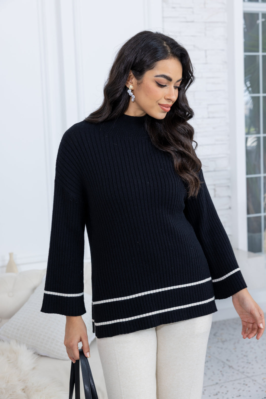 Horizon Stripe Ribbed Sweater