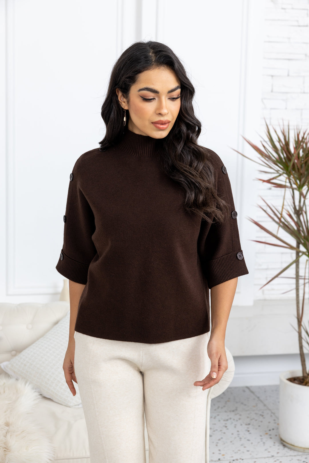 Highland Button-Detail Knit