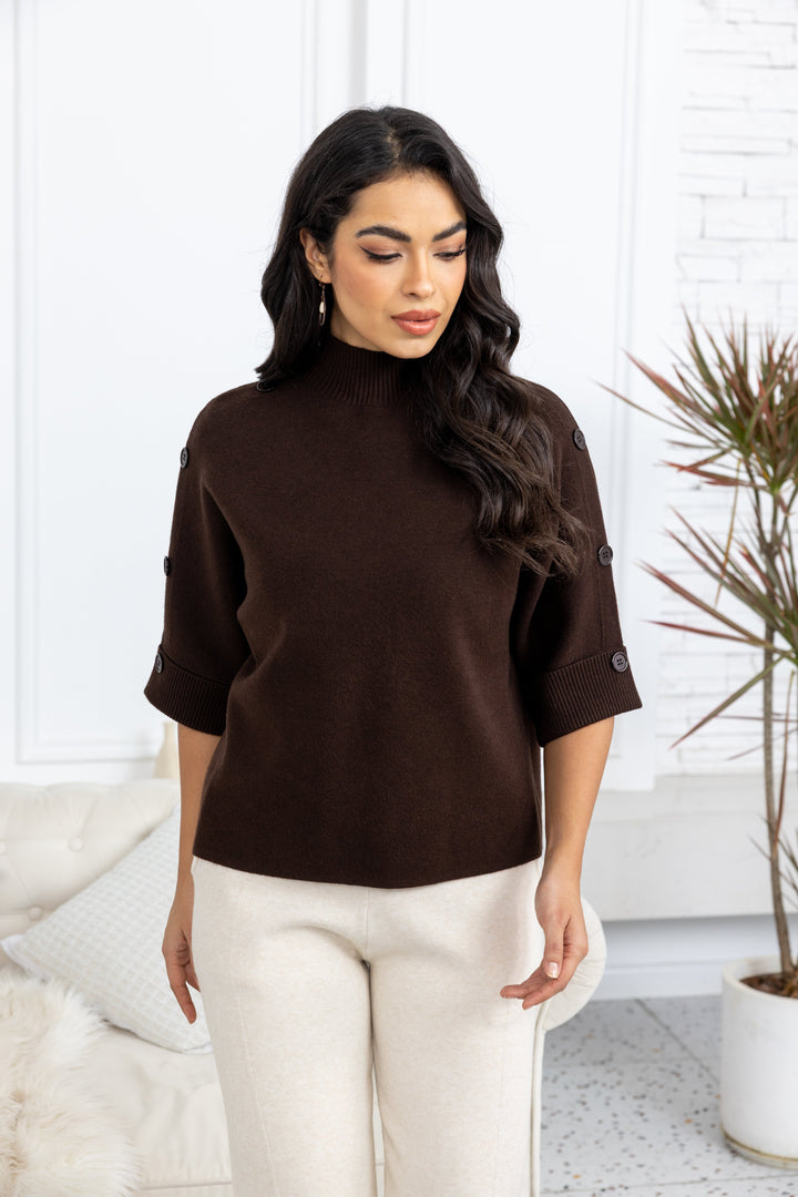 Highland Button-Detail Knit