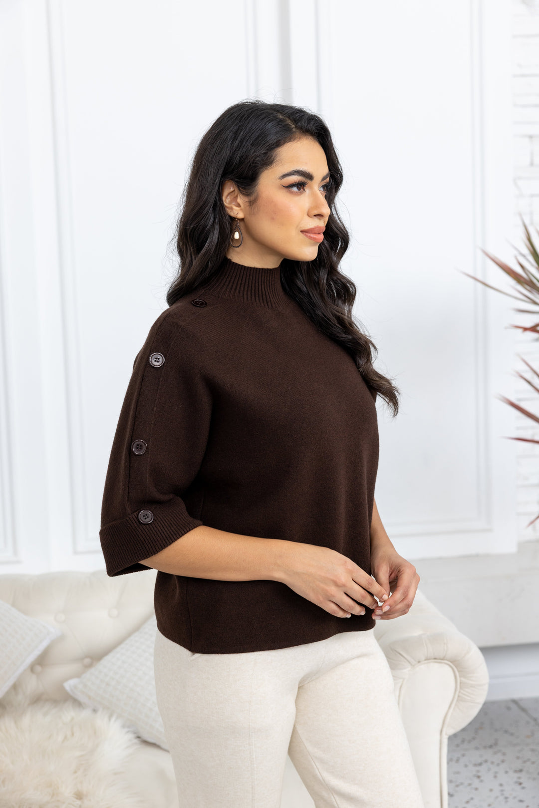 Highland Button-Detail Knit