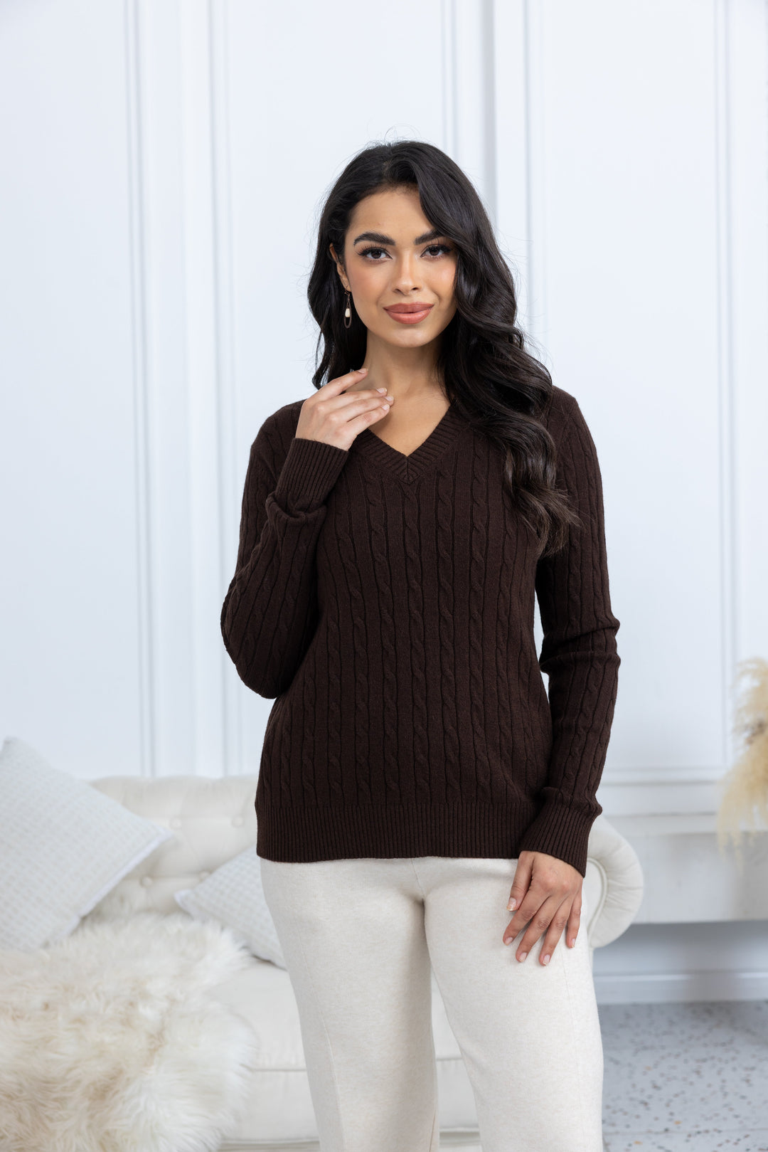 Bordeaux Braided Knit