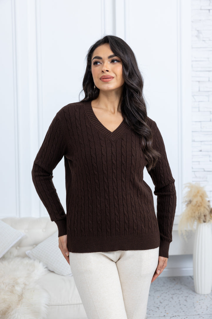 Bordeaux Braided Knit