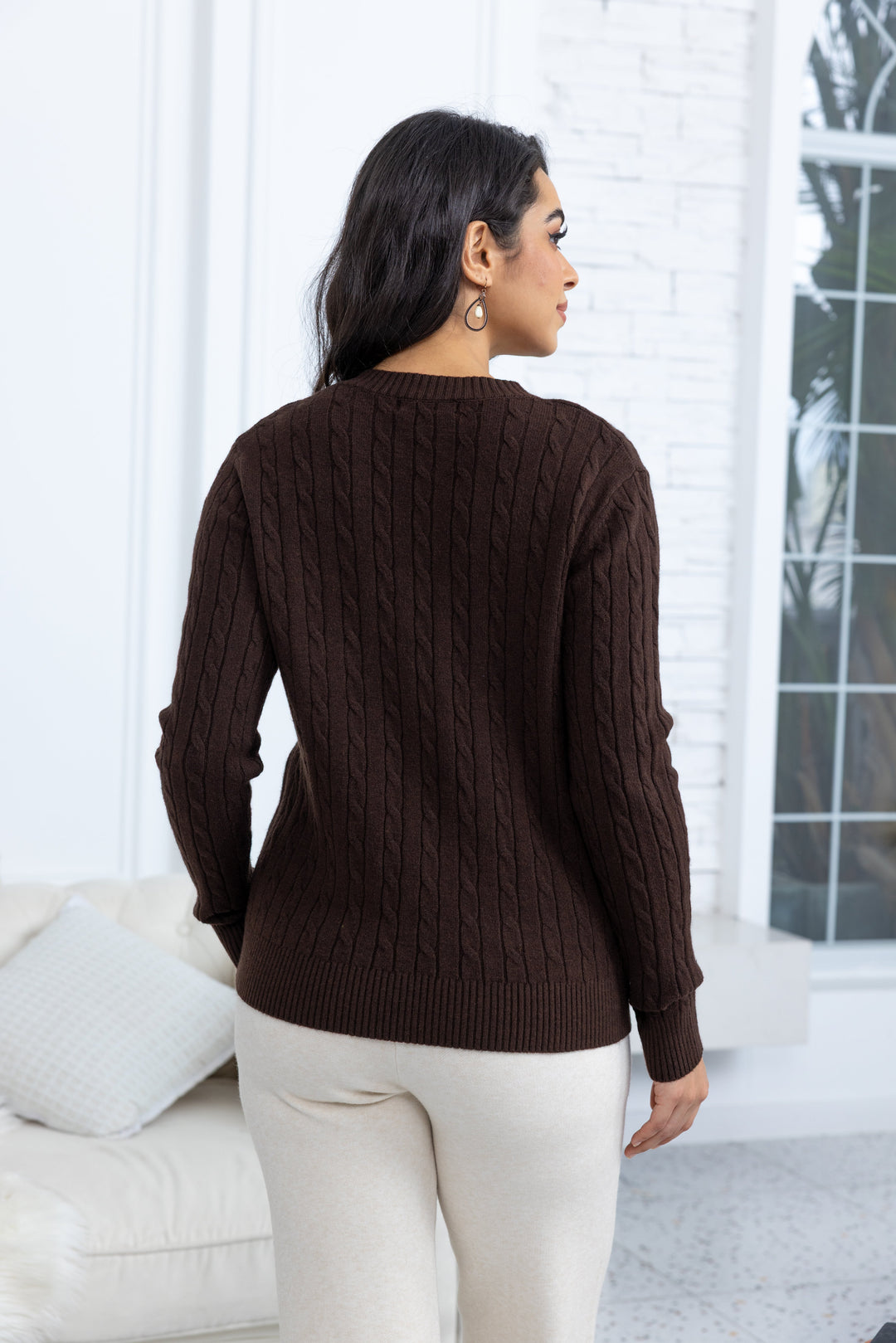 Bordeaux Braided Knit
