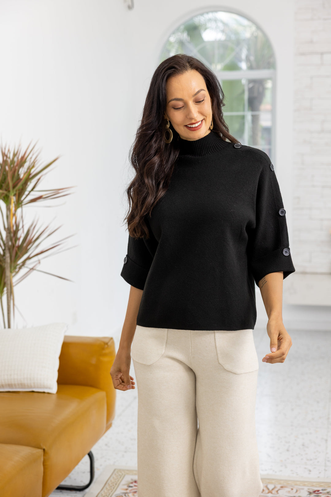 Highland Button-Detail Knit