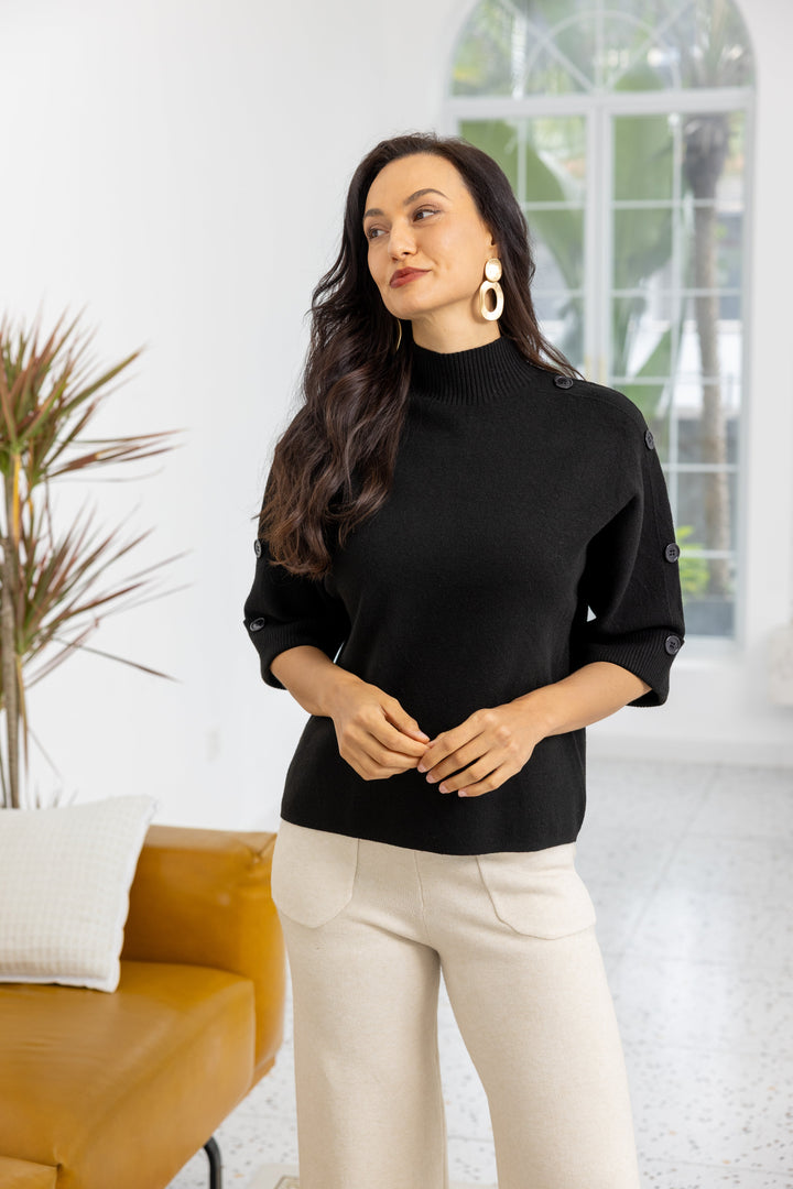 Highland Button-Detail Knit