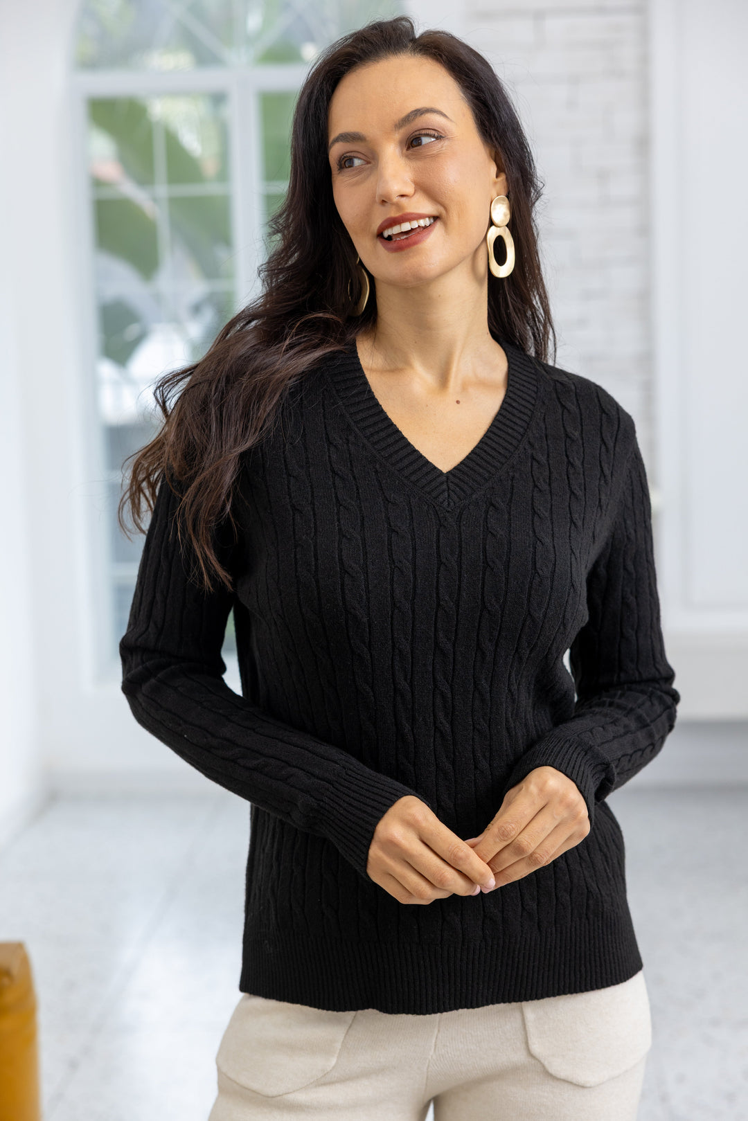 Bordeaux Braided Knit
