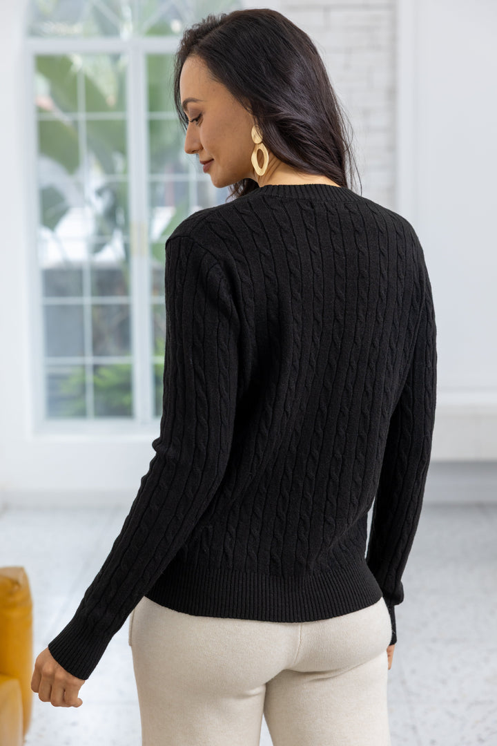 Bordeaux Braided Knit