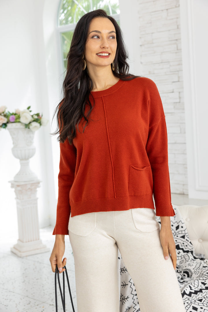 Allegra Stitched-Seam Top