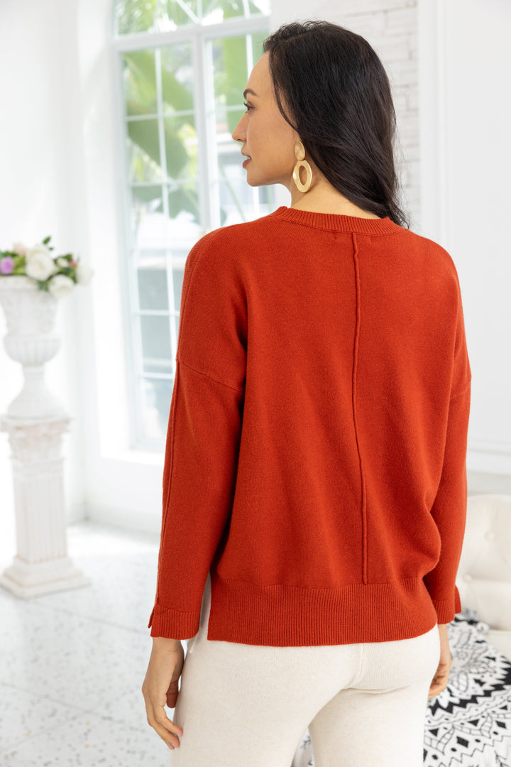 Allegra Stitched-Seam Top
