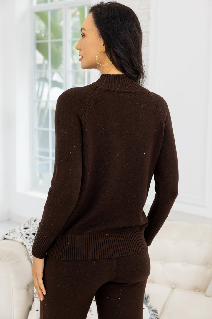 Starlight Shimmer Mock Neck Knit