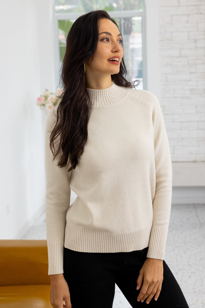 Starlight Shimmer Mock Neck Knit