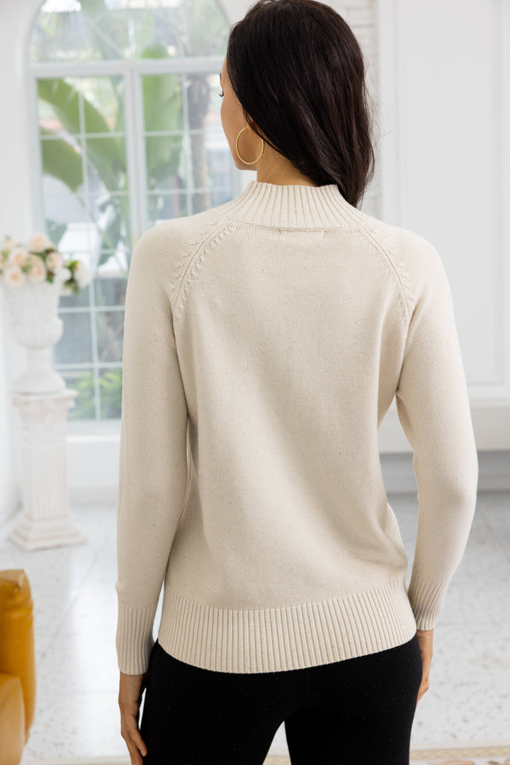 Starlight Shimmer Mock Neck Knit