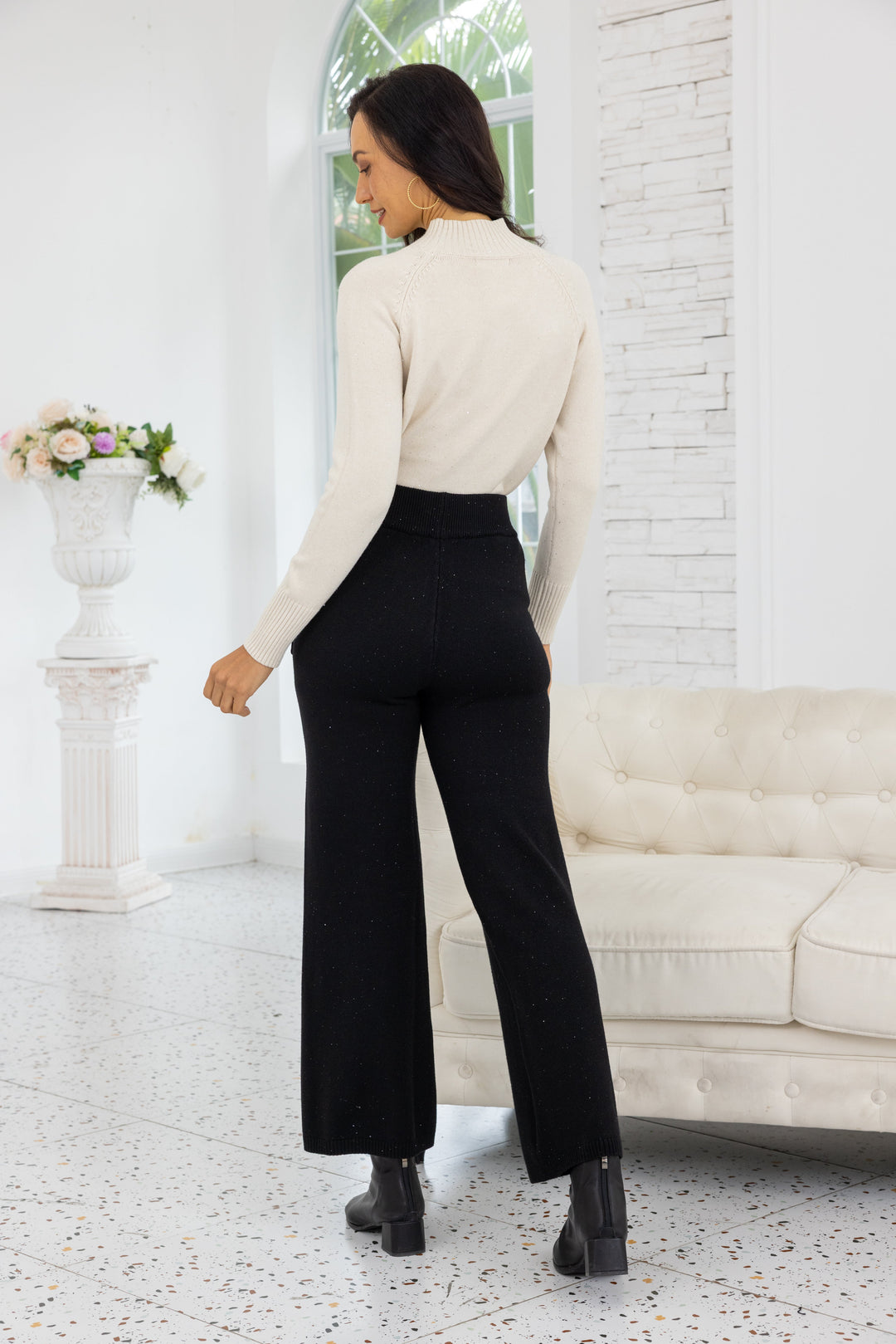 Starlight Shimmer Pocketed Knit Pants