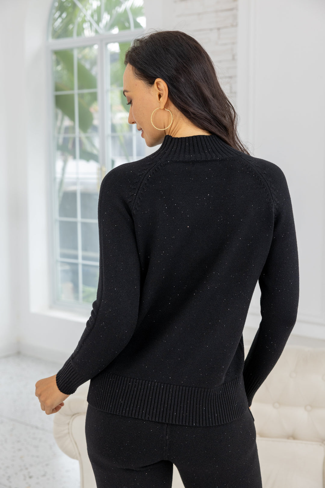 Starlight Shimmer Mock Neck Knit